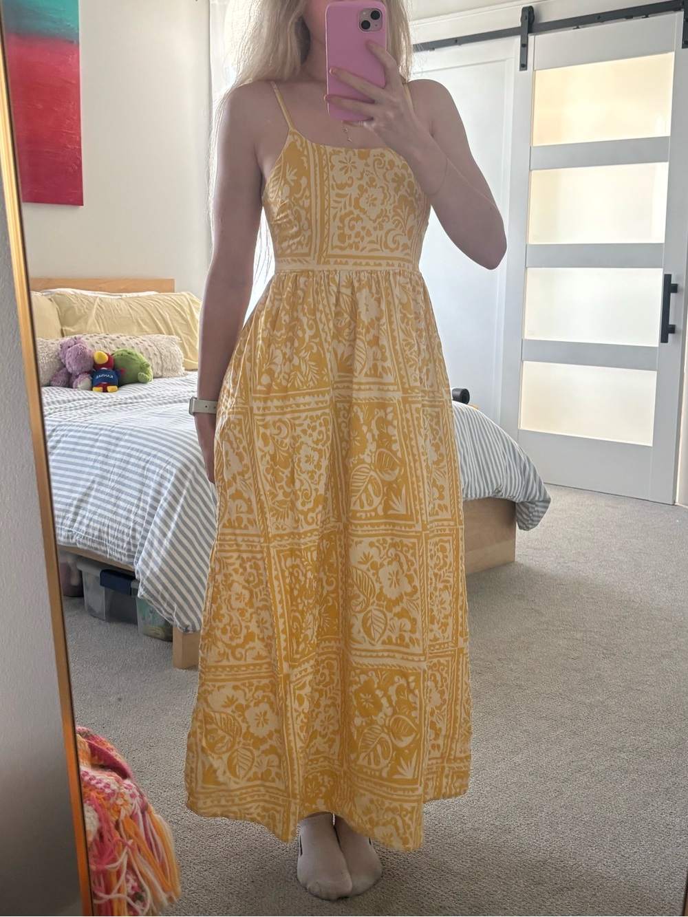 Japna yellow floral maxi dress